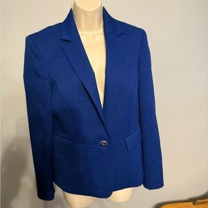 Anne Klein Royal Blue Professional Blazer with Tailored Fit Size 8